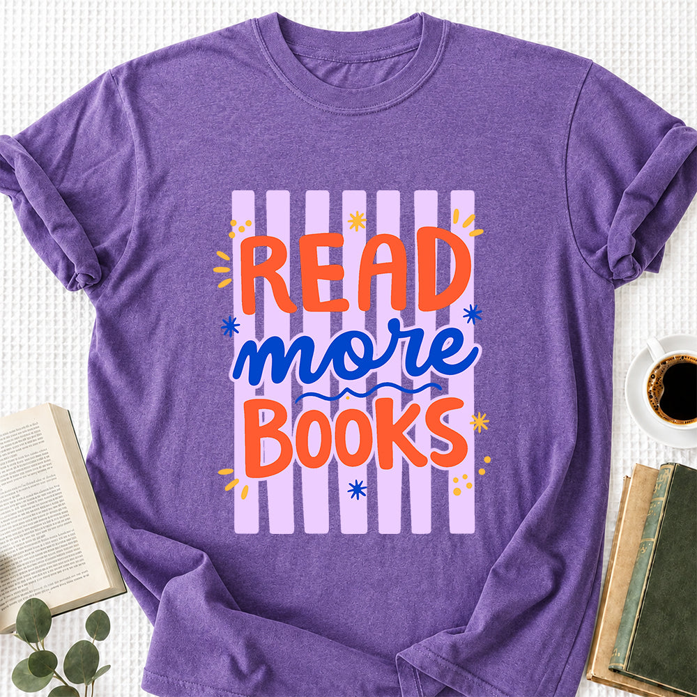 Read More Books Softstyle T-Shirt | Book Lover Gift Heather Purple