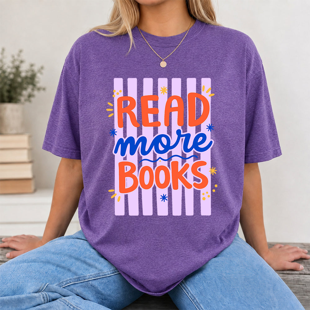 Read More Books Softstyle T-Shirt | Book Lover Gift Heather Purple