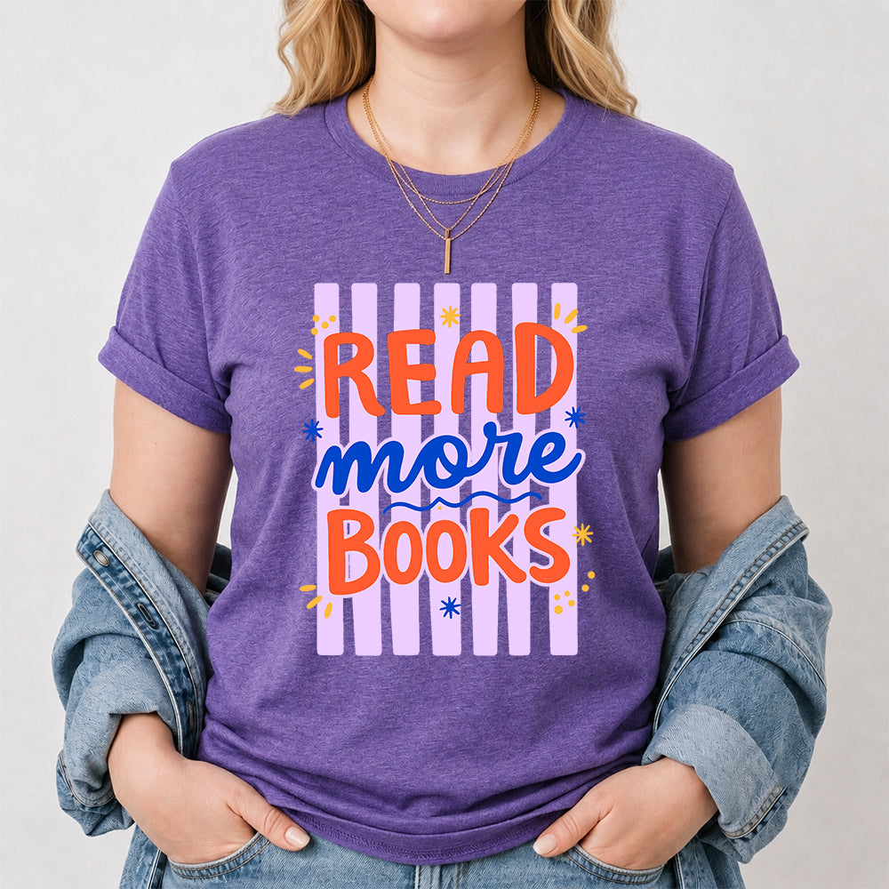 Read More Books Softstyle T-Shirt | Book Lover Gift Heather Purple