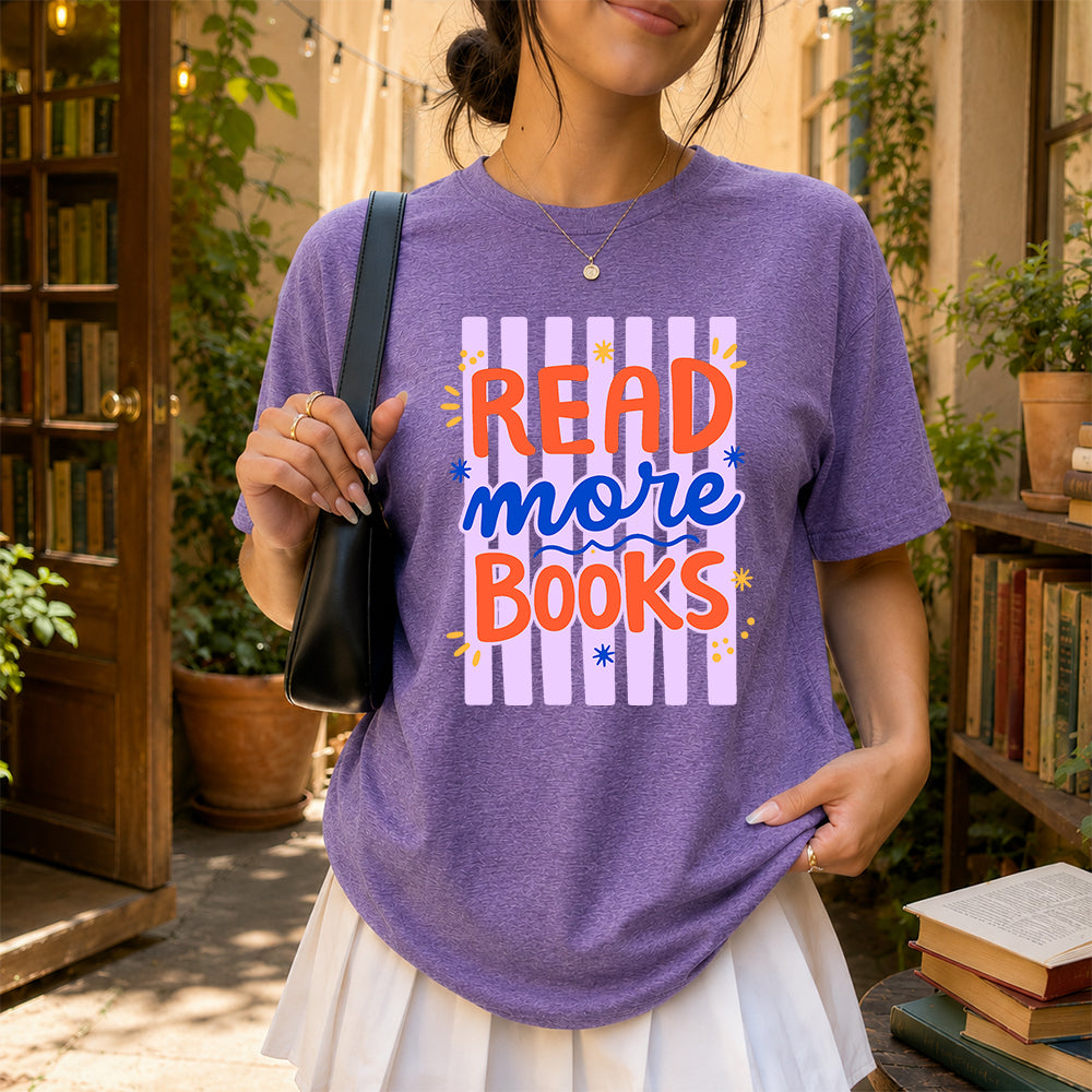 Read More Books Softstyle T-Shirt | Book Lover Gift Heather Purple