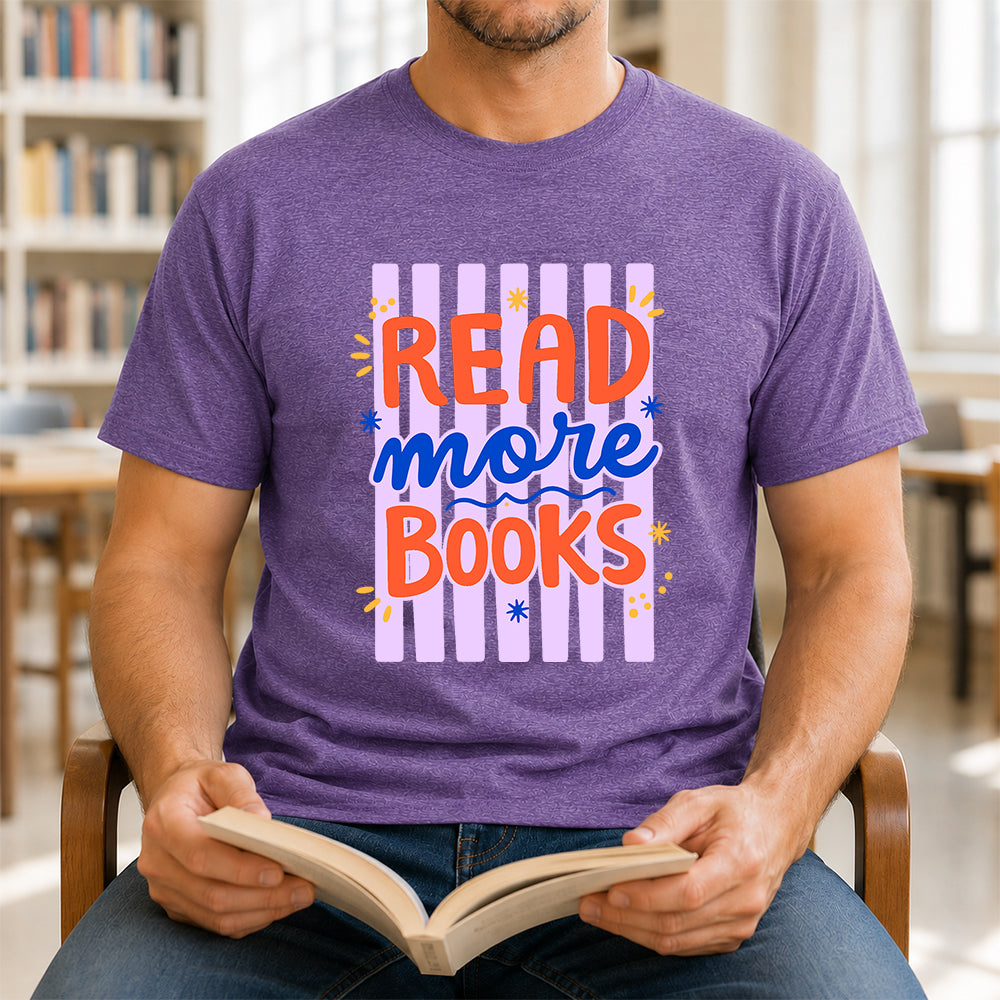 Read More Books Softstyle T-Shirt | Book Lover Gift Heather Purple