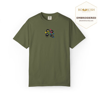 Embroidered Sprite Catching Star Candy Comfort Color ® T-shirt Book Lover Gift hemp
