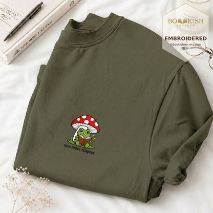 Embroidered One More Chapter Comfort Color ® T-shirt Book Lover Gift Hemp