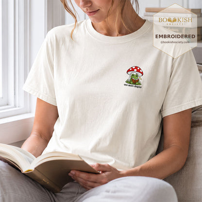 Embroidered One More Chapter Comfort Color ® T-shirt Book Lover Gift Ivory