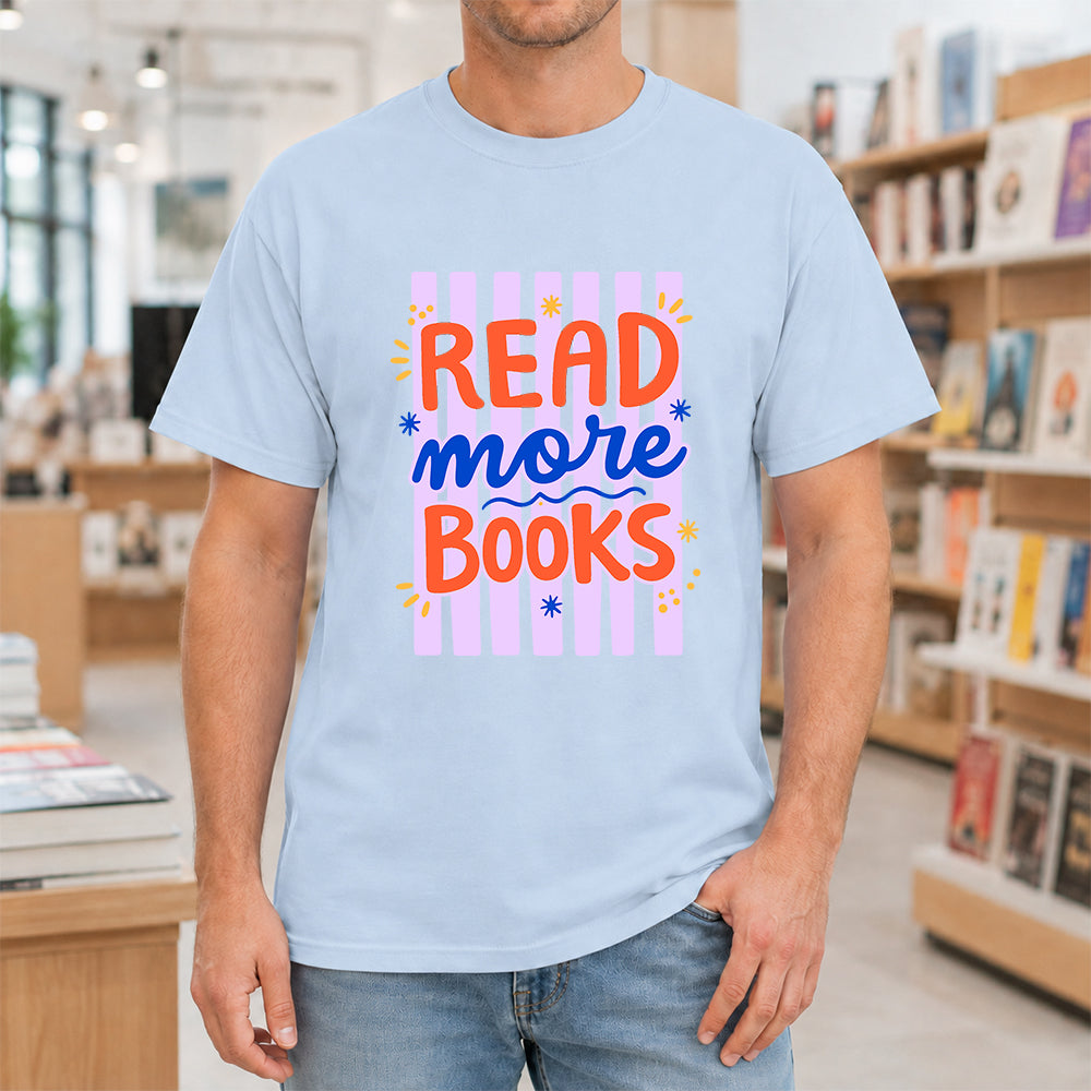 Read More Books Softstyle T-Shirt | Book Lover Gift Light Blue