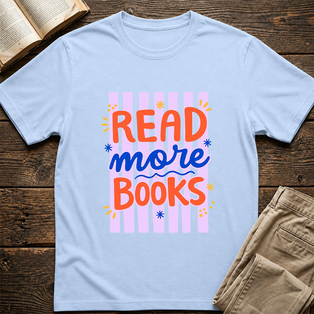 Read More Books Softstyle T-Shirt | Book Lover Gift Light Blue
