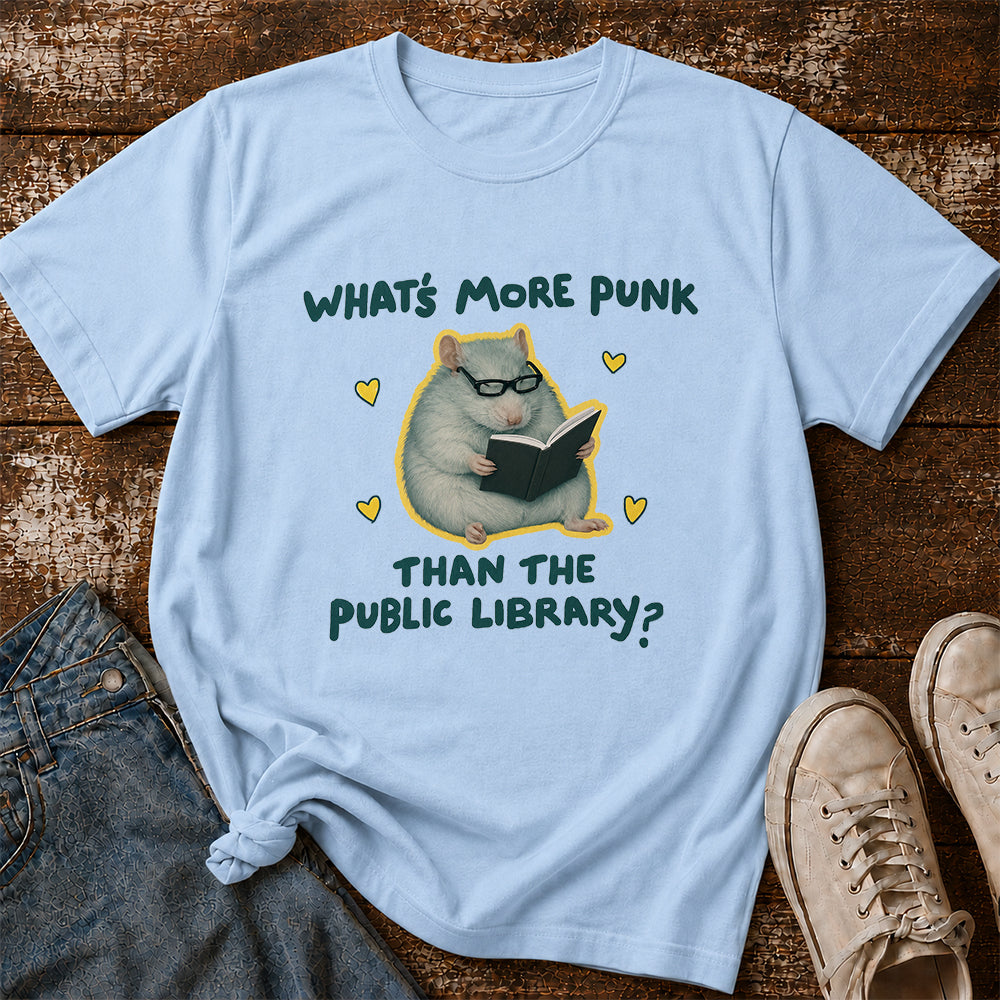 What's More Punk Softstyle T-Shirt | Book Lover Gift Light Blue