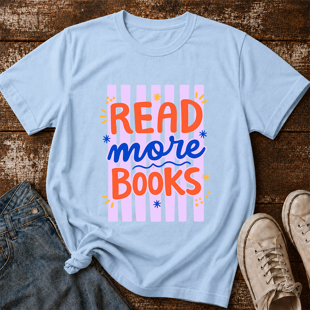Read More Books Softstyle T-Shirt | Book Lover Gift Light Blue