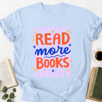 Read More Books Softstyle T-Shirt | Book Lover Gift Light Blue