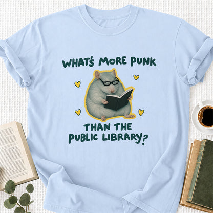What's More Punk Softstyle T-Shirt | Book Lover Gift Light Blue
