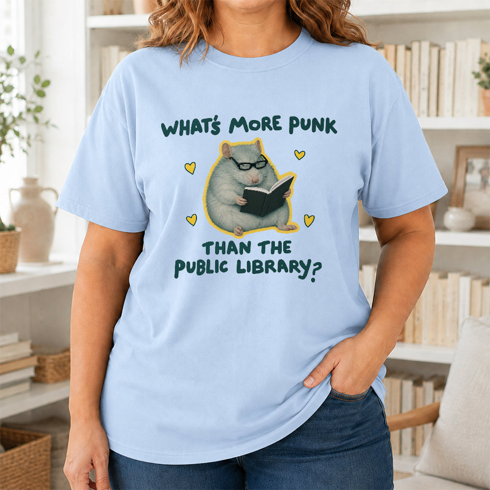 What's More Punk Softstyle T-Shirt | Book Lover Gift Light Blue