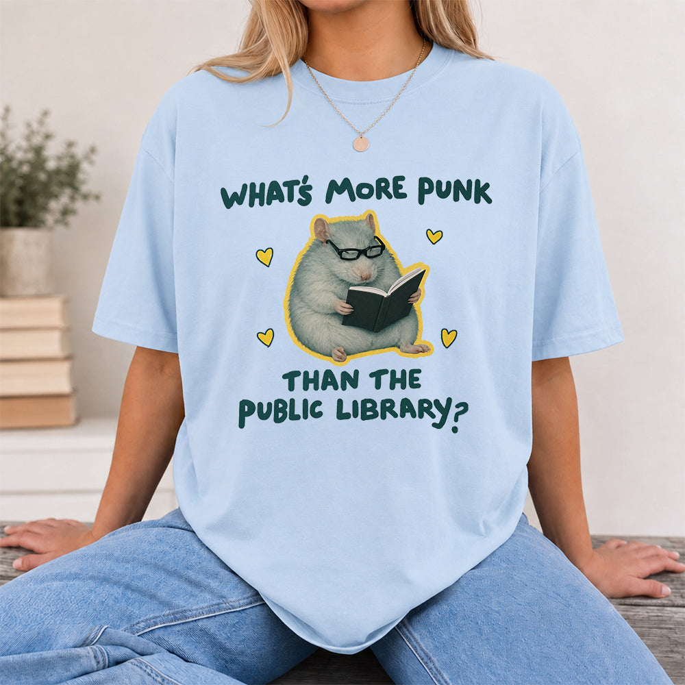 What's More Punk Softstyle T-Shirt | Book Lover Gift Light Blue