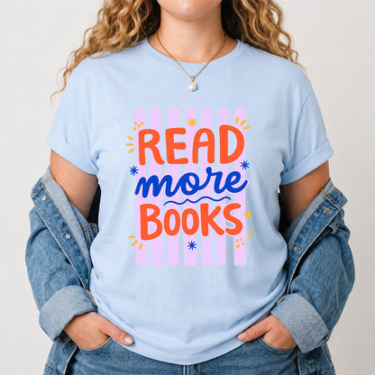 Read More Books Softstyle T-Shirt | Book Lover Gift Light Blue