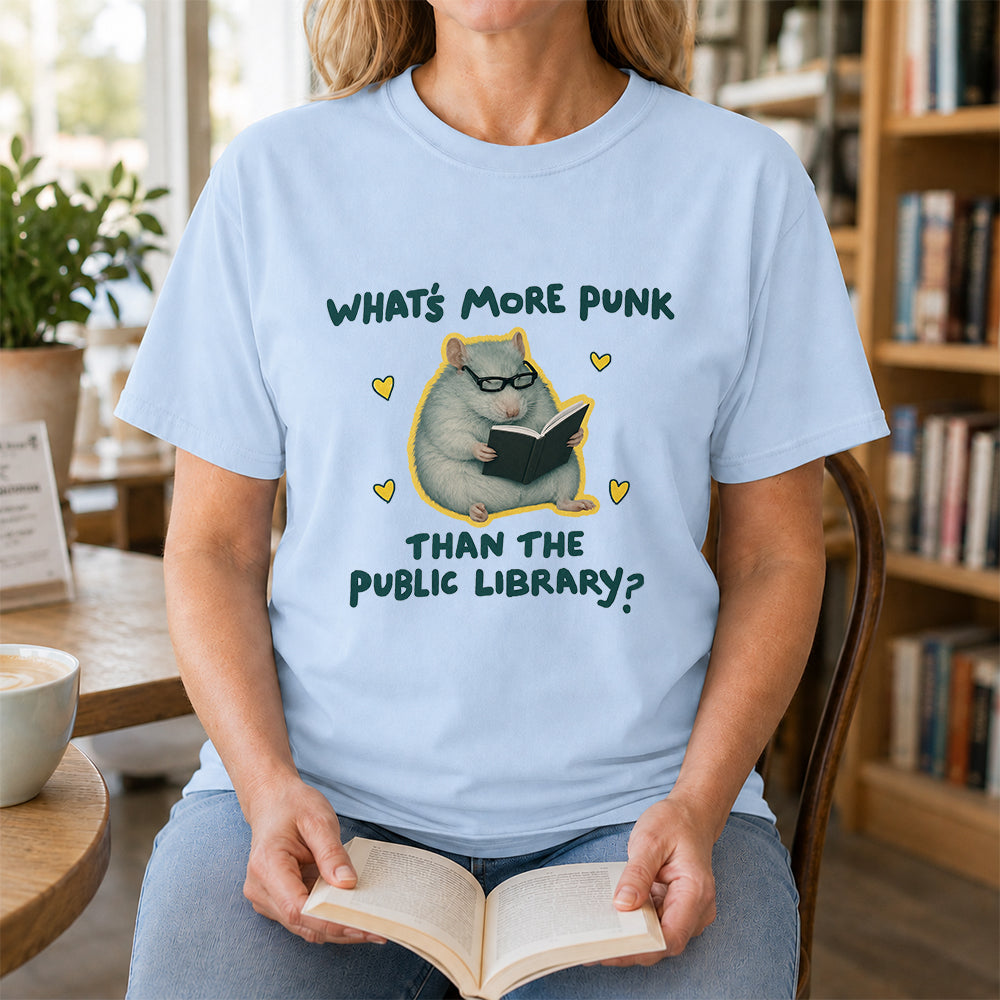 What's More Punk Softstyle T-Shirt | Book Lover Gift Light Blue