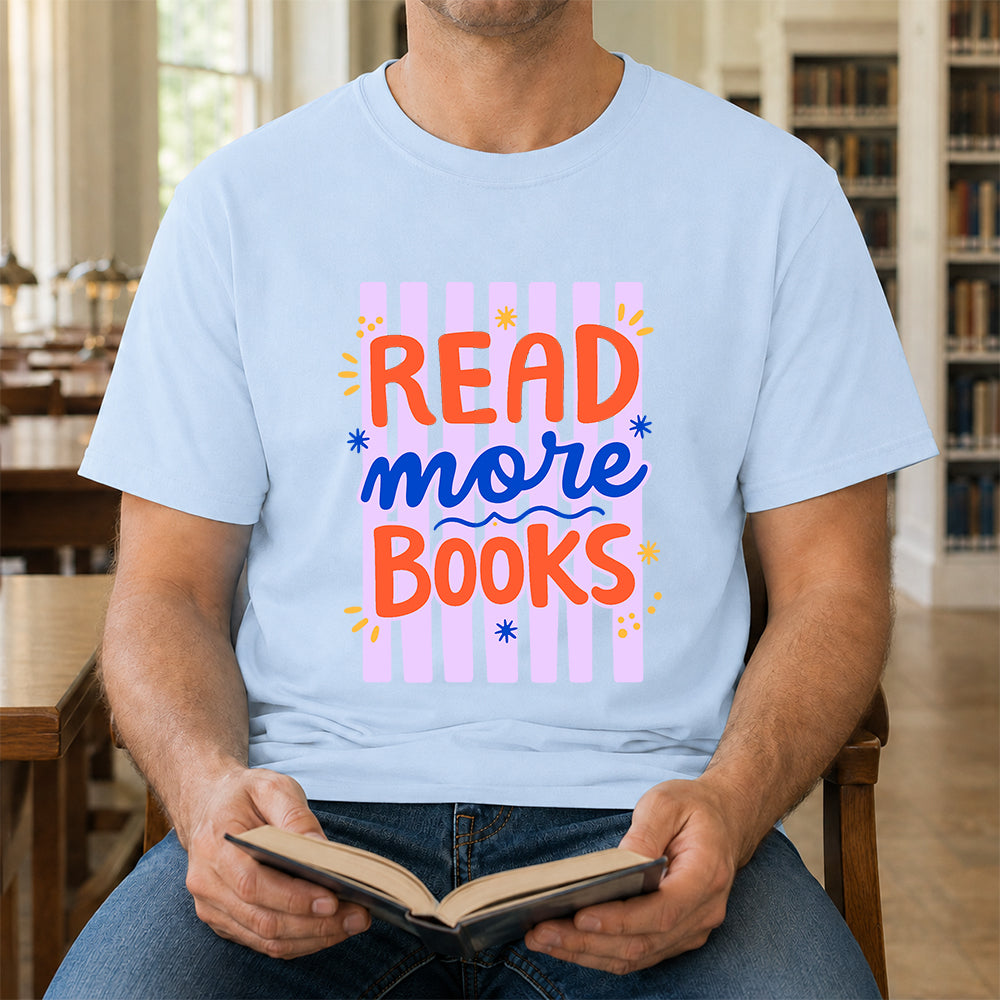 Read More Books Softstyle T-Shirt | Book Lover Gift Light Blue
