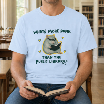 What's More Punk Softstyle T-Shirt | Book Lover Gift Light Blue