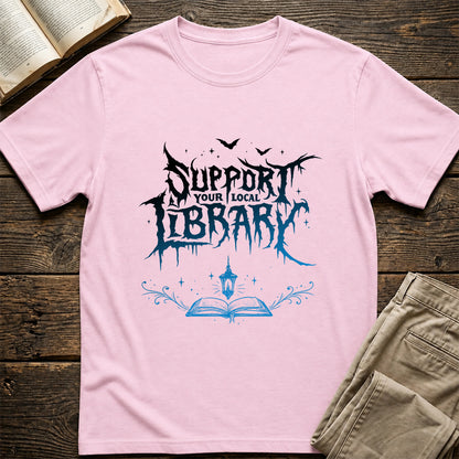 Support Your Local Library Softstyle T-Shirt | Book Lover Gift Light Pink