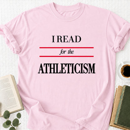 I Read For The Athleticism Softstyle T-Shirt | Book Lover Gift Light Pink