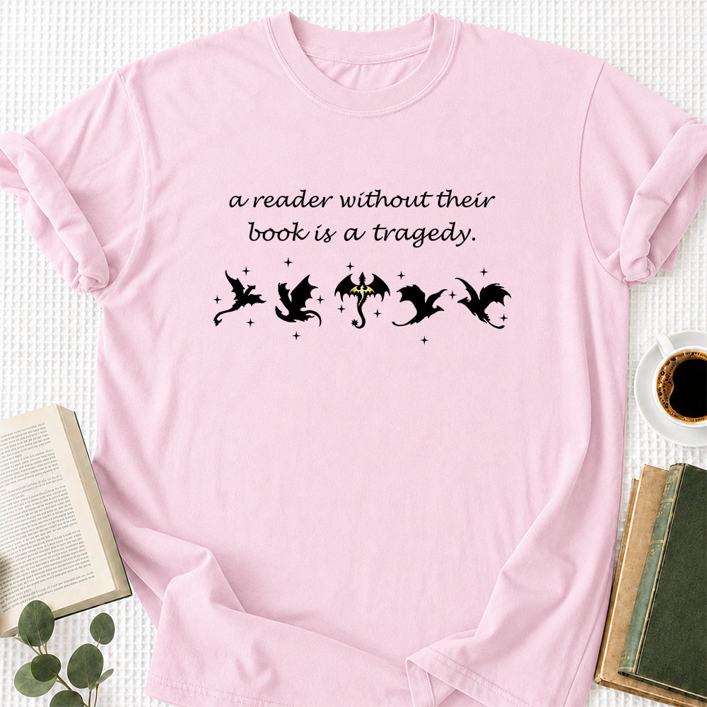 A Reader Without Their Book Softstyle T-Shirt | Book Lover Gift Light Pink