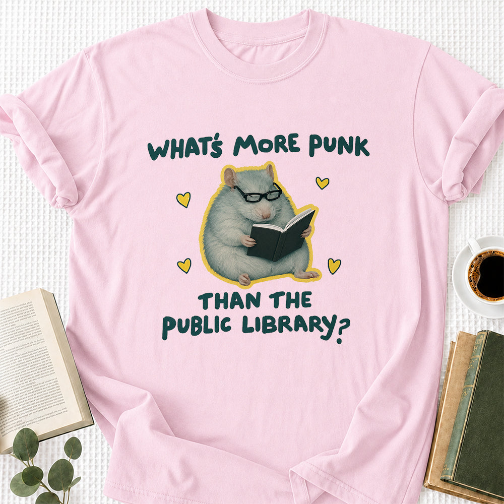 What's More Punk Softstyle T-Shirt | Book Lover Gift Light Pink