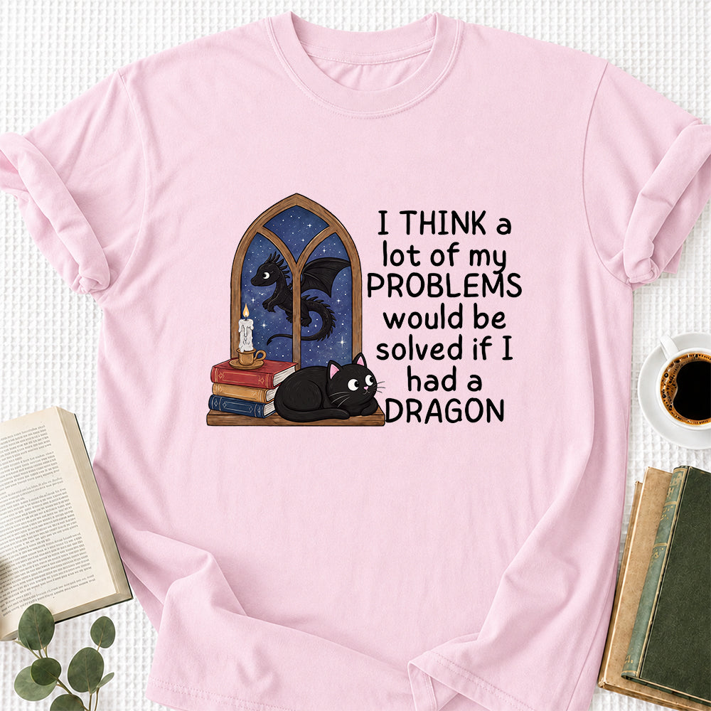 If I Could Have A Dragon Softstyle T-Shirt | Book Lover Gift Light Pink