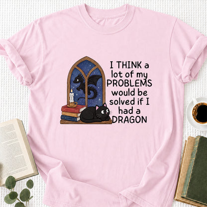 If I Could Have A Dragon Softstyle T-Shirt | Book Lover Gift Light Pink