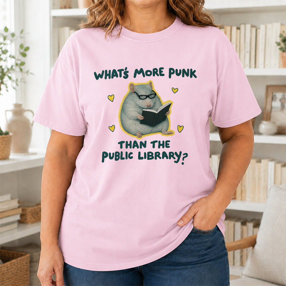 What's More Punk Softstyle T-Shirt | Book Lover Gift Light Pink
