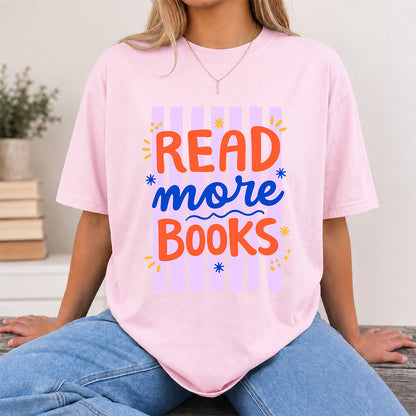 Read More Books Softstyle T-Shirt | Book Lover Gift Light Pink