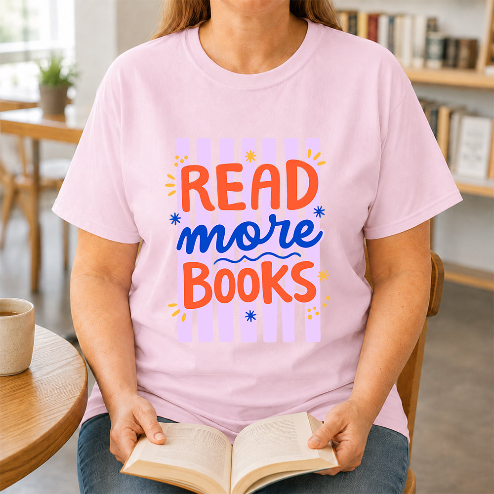 Read More Books Softstyle T-Shirt | Book Lover Gift Light Pink