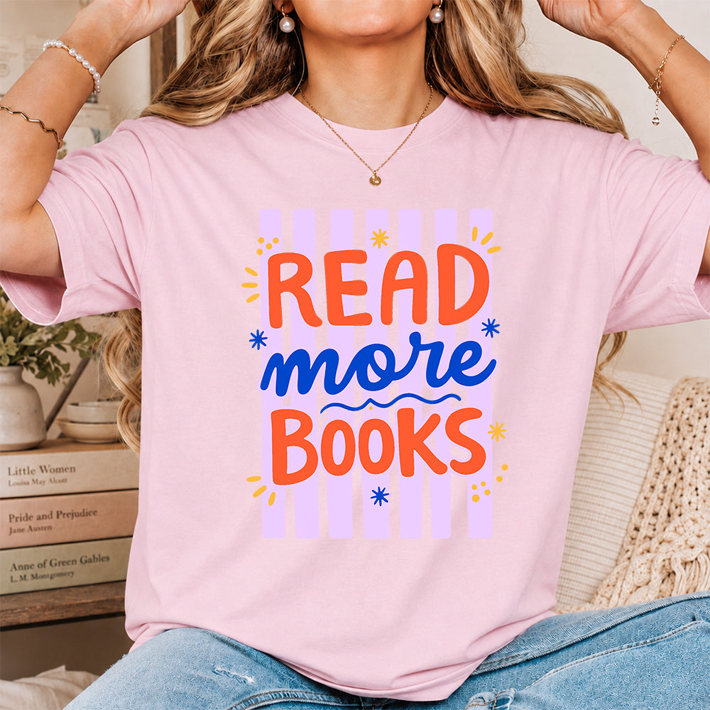 Read More Books Softstyle T-Shirt | Book Lover Gift Light Pink
