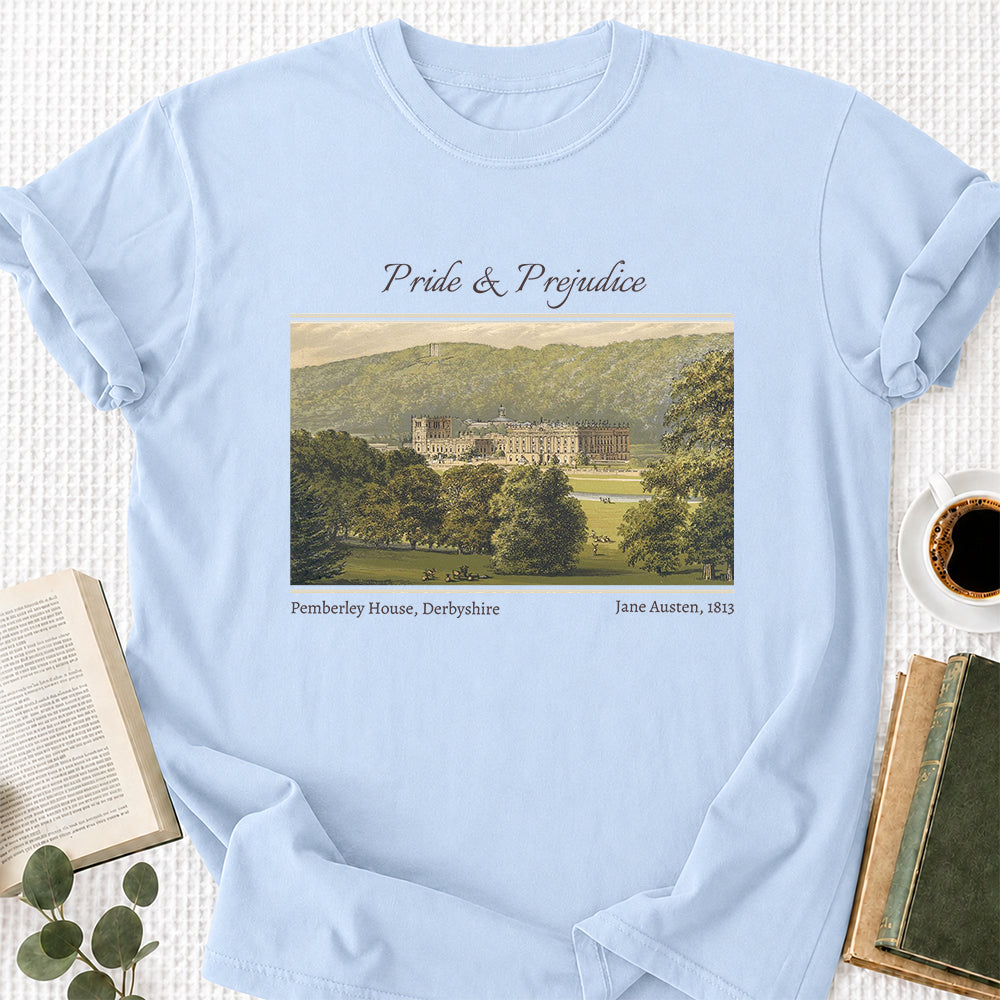 Pride And Prejudice Softstyle T-Shirt | Book Lover Gift Light Blue