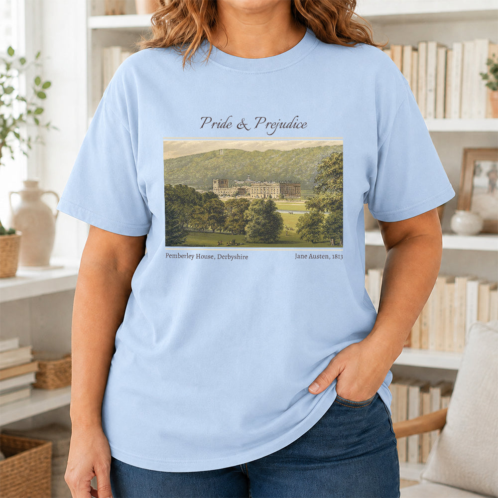 Pride And Prejudice Softstyle T-Shirt | Book Lover Gift Light Blue