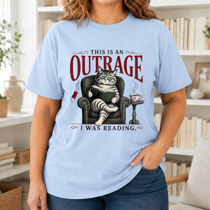 This Is An Outrage Softstyle T-Shirt | Book Lover Gift Light Blue