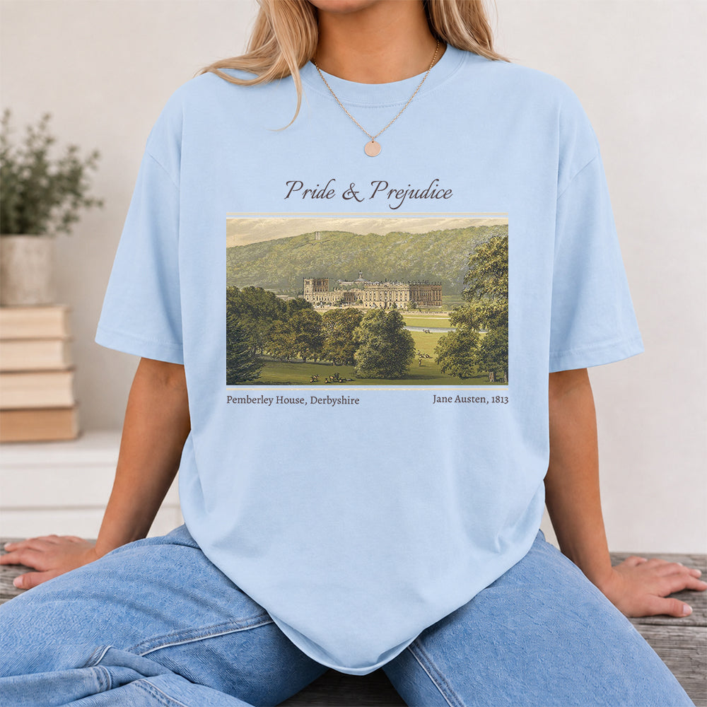 Pride And Prejudice Softstyle T-Shirt | Book Lover Gift Light Blue
