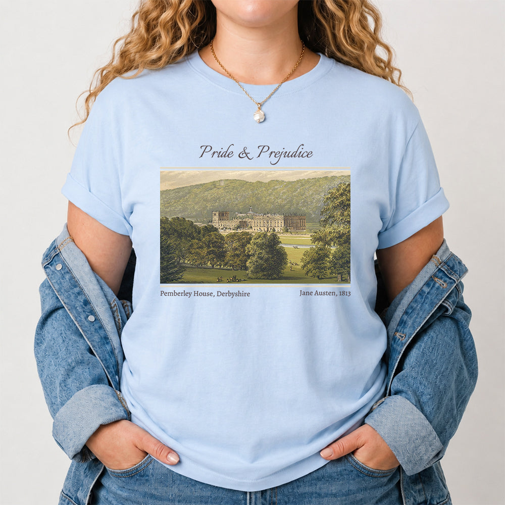 Pride And Prejudice Softstyle T-Shirt | Book Lover Gift Light Blue