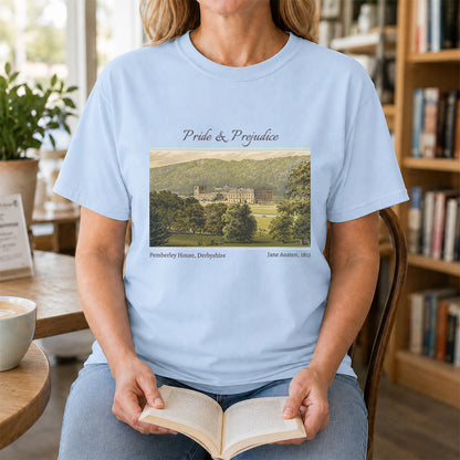 Pride And Prejudice Softstyle T-Shirt | Book Lover Gift Light Blue