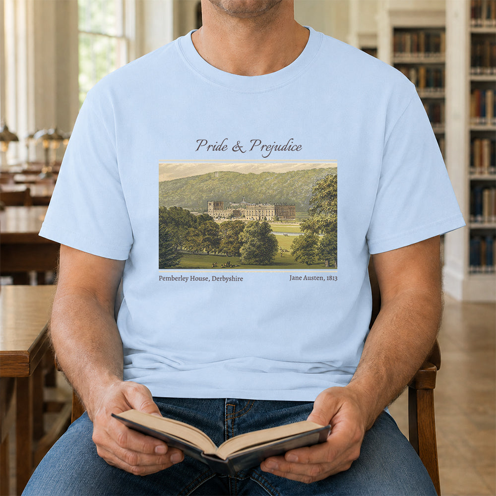 Pride And Prejudice Softstyle T-Shirt | Book Lover Gift Light Blue