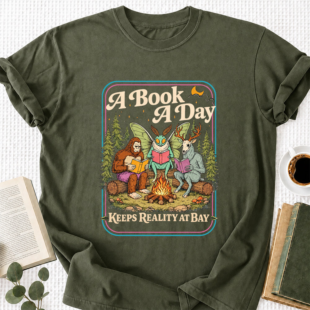 Cryptid Book Club Softstyle T-Shirt | Book Lover Gift Military Green