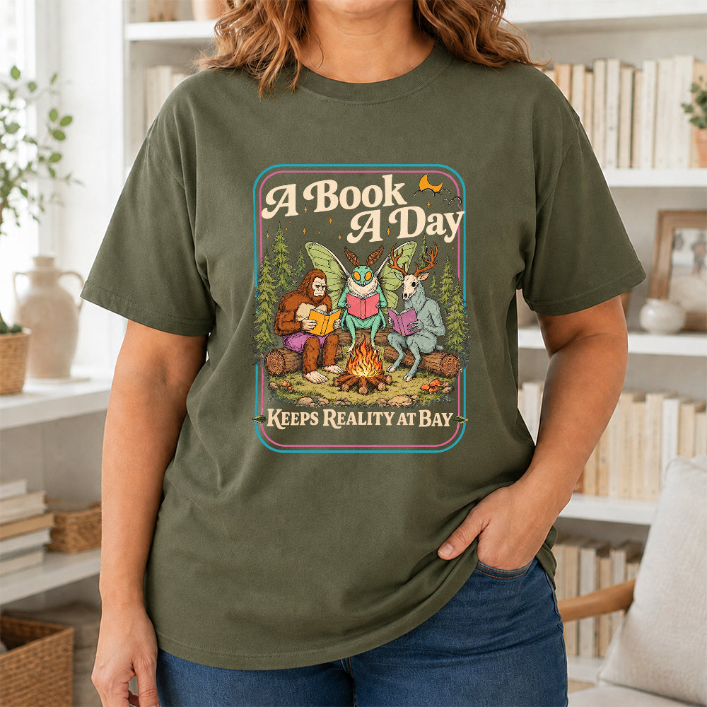 Cryptid Book Club Softstyle T-Shirt | Book Lover Gift Military Green