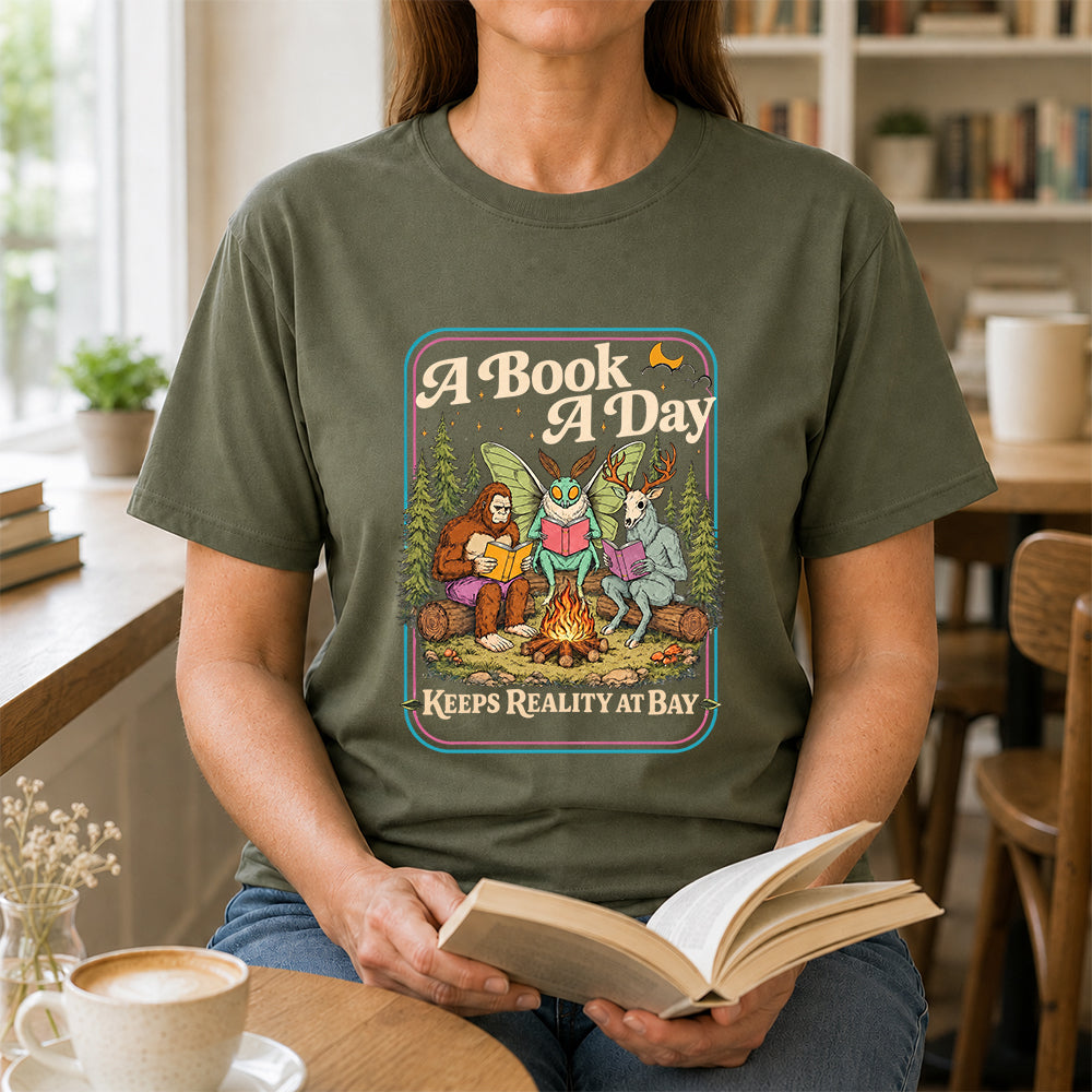 Cryptid Book Club Softstyle T-Shirt | Book Lover Gift Military Green
