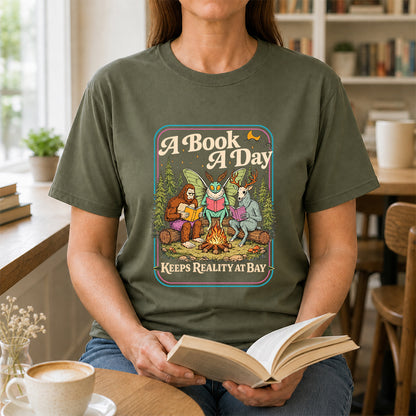 Cryptid Book Club Softstyle T-Shirt | Book Lover Gift Military Green