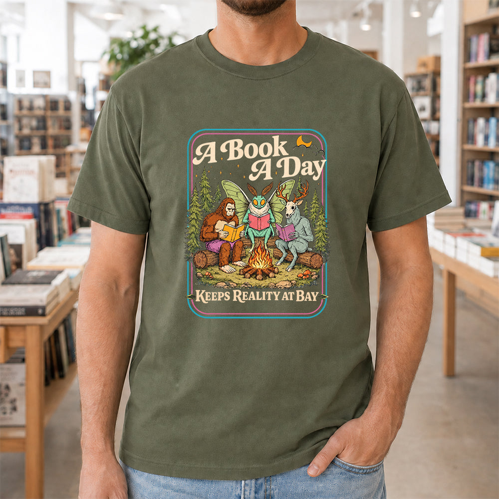 Cryptid Book Club Softstyle T-Shirt | Book Lover Gift Military Green