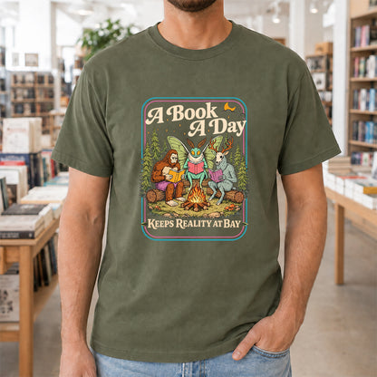 Cryptid Book Club Softstyle T-Shirt | Book Lover Gift Military Green