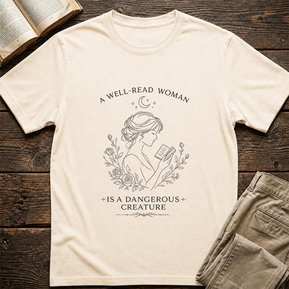 A Well Read Woman Softstyle T-Shirt | Book Lover Gift Natural