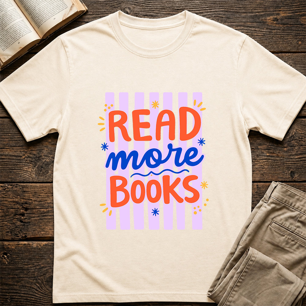 Read More Books Softstyle T-Shirt | Book Lover Gift Natural