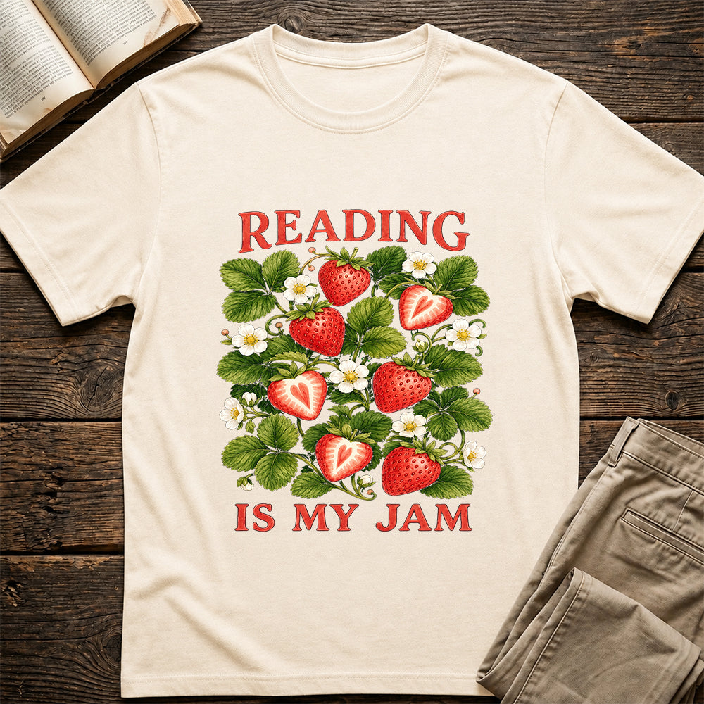 Reading Is My Jam Softstyle T-Shirt | Book Lover Gift Natural