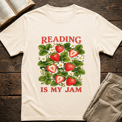 Reading Is My Jam Softstyle T-Shirt | Book Lover Gift Natural
