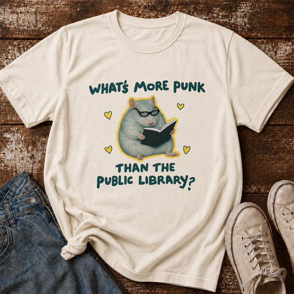 What's More Punk Softstyle T-Shirt | Book Lover Gift Natural
