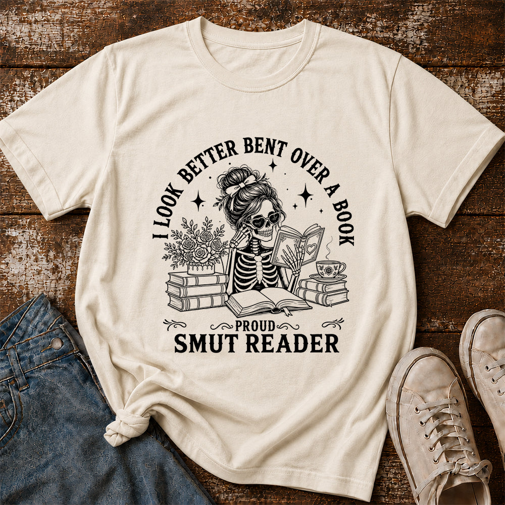 I Look Better Bend Over A Book Softstyle T-Shirt | Book Lover Gift Natural