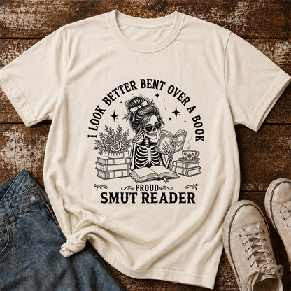 I Look Better Bend Over A Book Softstyle T-Shirt | Book Lover Gift Natural